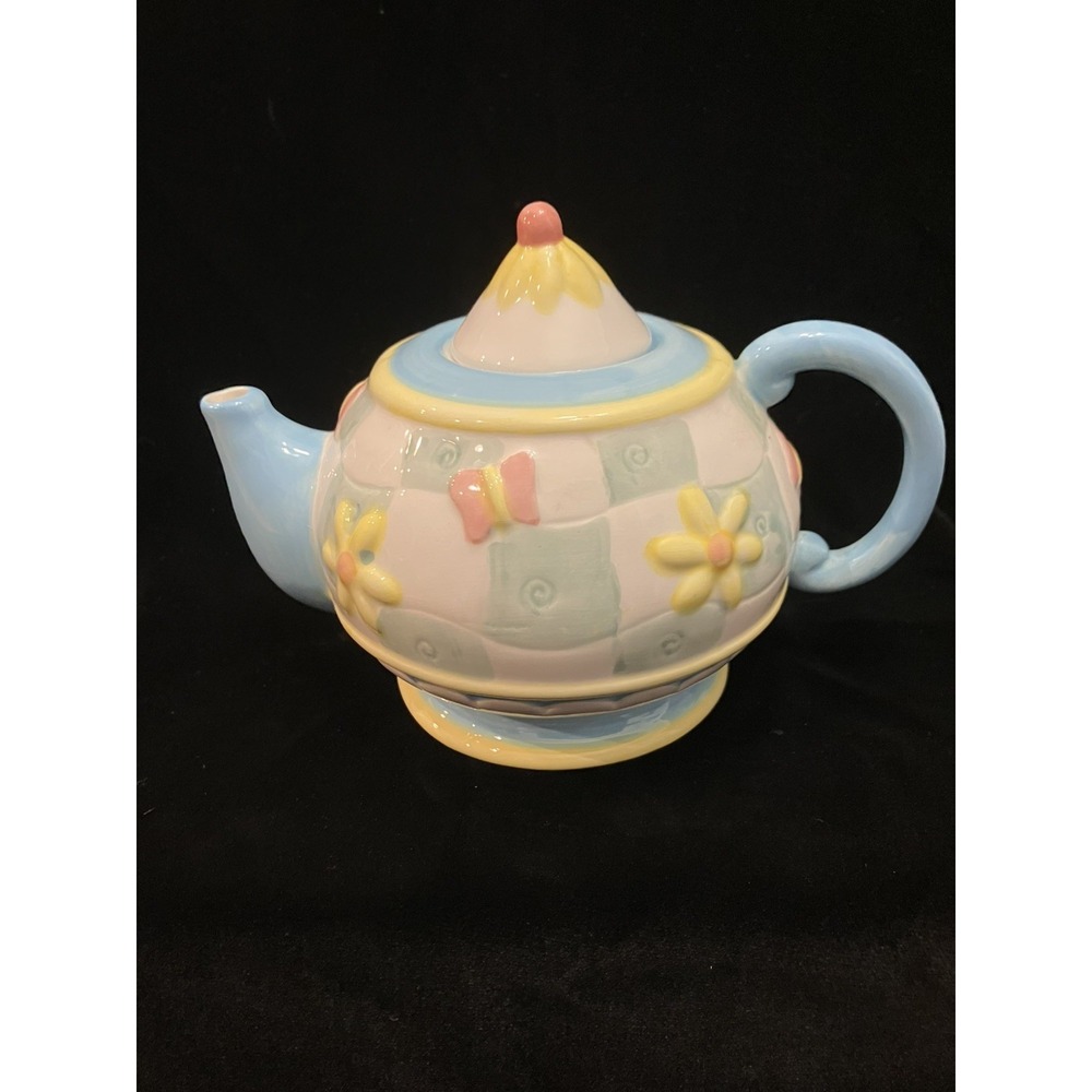 Vintage Oneida Country Bouquet Rainbow Garden Ceramic Teapot Discontinued